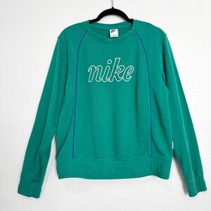 Nike Sportswear Sweatshirt Womens Medium Teal Icon Clash French Terry Athleisure
